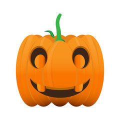 Isolated happy halloween pumpkin