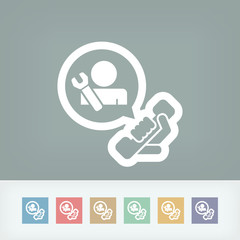 Fototapeta premium Assistance contact phone