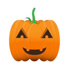 Isolated happy halloween pumpkin