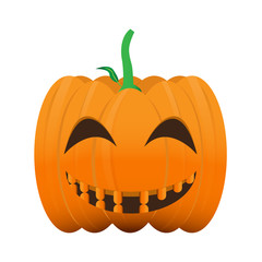 Isolated happy halloween pumpkin