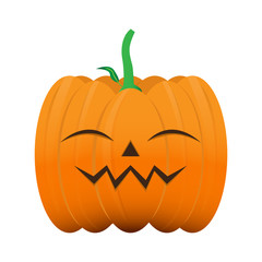 Isolated happy halloween pumpkin