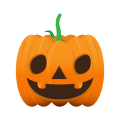 Isolated happy halloween pumpkin