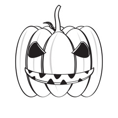 Isolated happy halloween pumpkin icon
