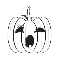 Isolated halloween pumpkin icon