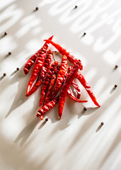 dry cayenne pepper on table 