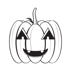 Isolated happy halloween pumpkin icon