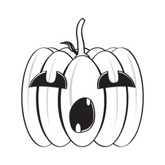 Isolated halloween pumpkin icon