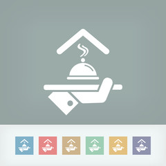 Hotel icons. Restaurant service.