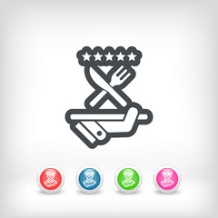 Restaurant icon. Top rating.