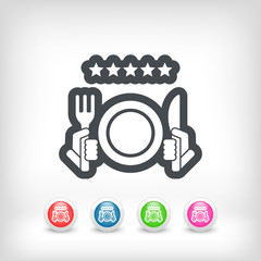 Restaurant icon. Top rating.
