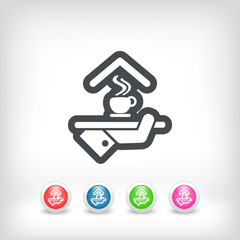 Hotel icon. Breakfast icon.