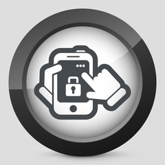 Smartphone icon. Security Lock.