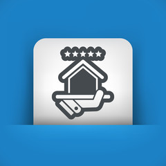 Fototapeta premium Top rating icon. House.