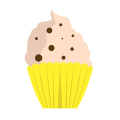 Isolated colored cupcake icon