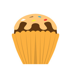 Isolated colored cupcake icon