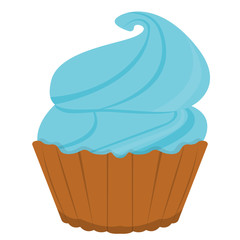 Isolated colored cupcake icon