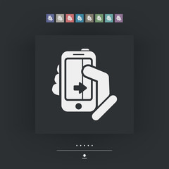 Touchscreen sliding icon