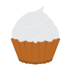 Isolated colored cupcake icon