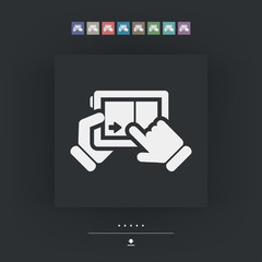 Touchscreen sliding icon