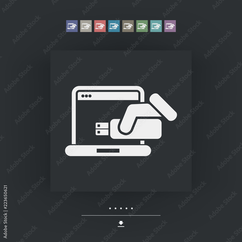 Poster usb computer icon