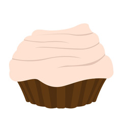 Isolated colored cupcake icon