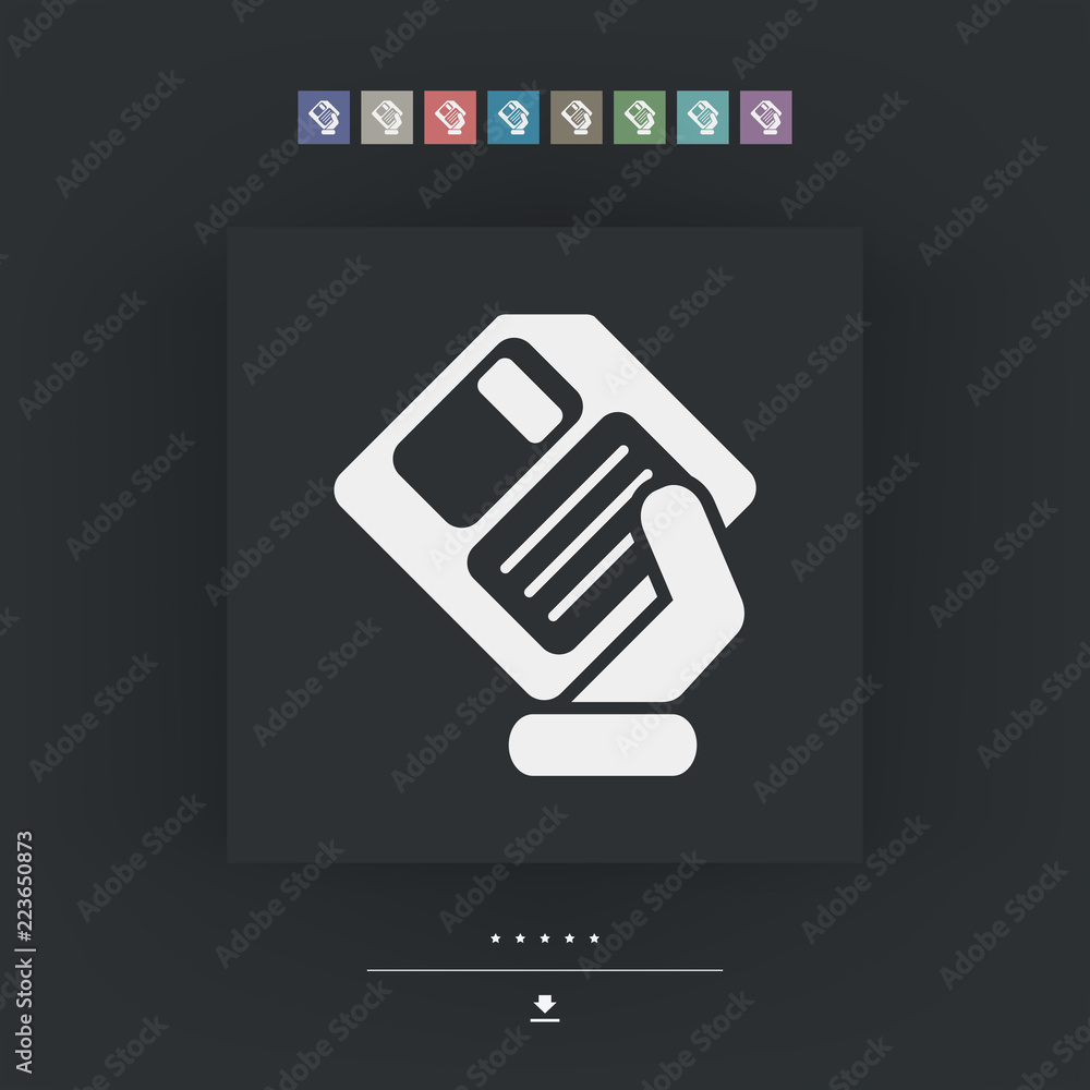 Poster saving data icon