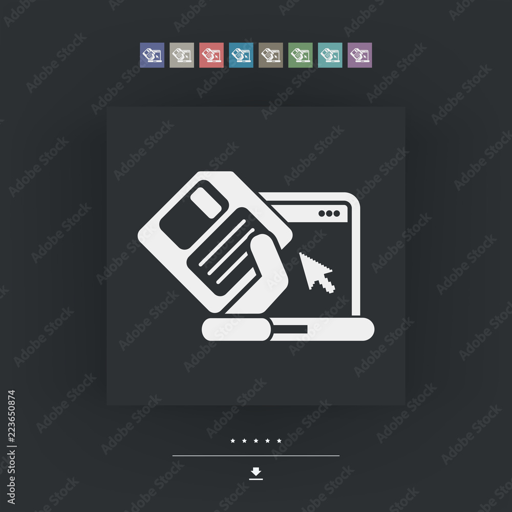 Poster saving data icon