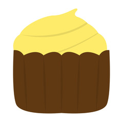 Isolated colored cupcake icon