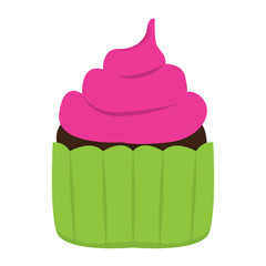 Isolated colored cupcake icon
