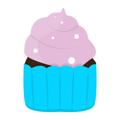 Isolated colored cupcake icon