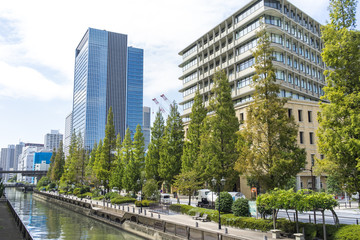 view of shibaura canal side  tokyo