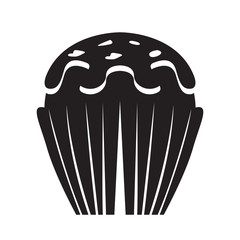 Isolated cupcake icon