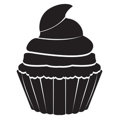 Isolated cupcake icon