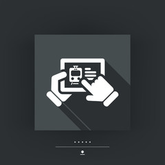 Travel agency website on tablet