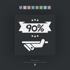 90% Label icon