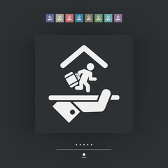 Hotel icon. Arrival/departure.