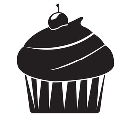Isolated cupcake icon