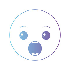 cartoon head surprised kawaii character