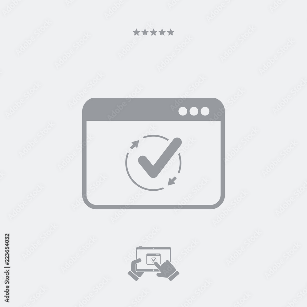 Poster checked synchronization icon