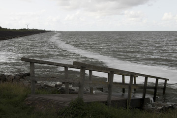 The IJsselmeer dark and windy