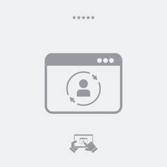 Update contacts flat icon