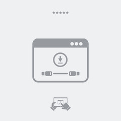 Download cable flat icon