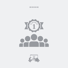 Competition winner flat icon