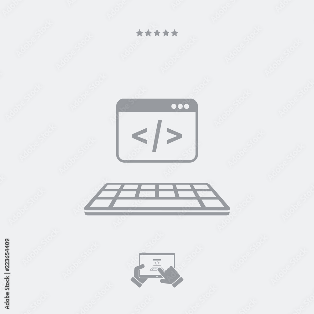 Fototapete application for editing digital code