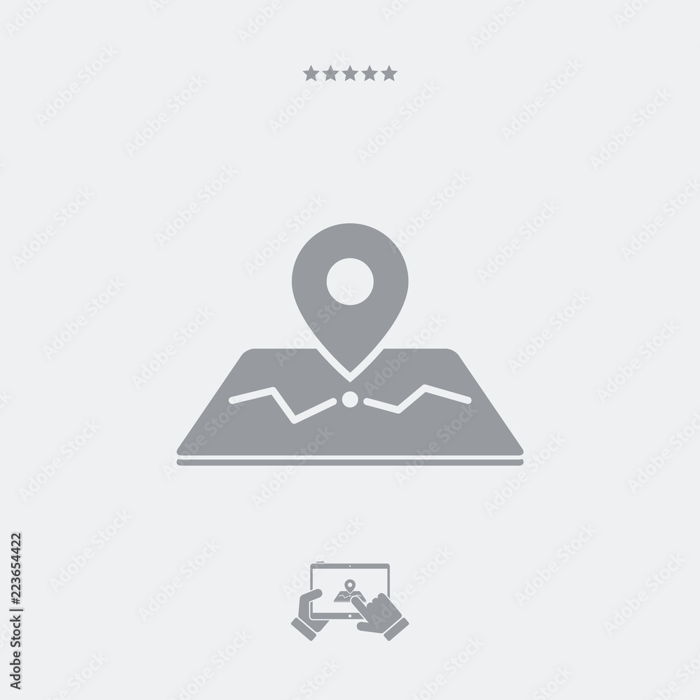 Poster map pointer flat icon