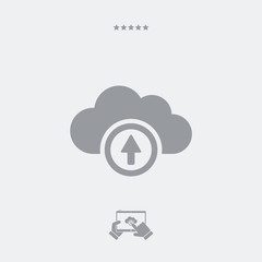 Cloud networking upload icon