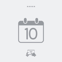 Calendar flat single icon