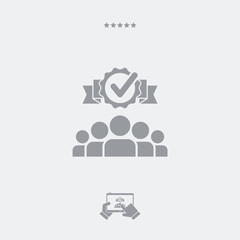 Perfect team flat icon