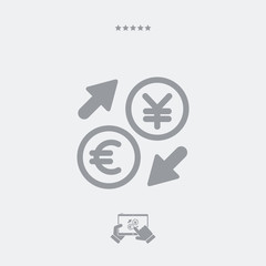 Euro/Yuan - Foreign currency exchange icon