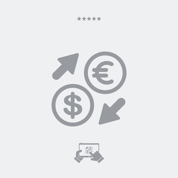 Euro/Dollar - Foreign currency exchange icon